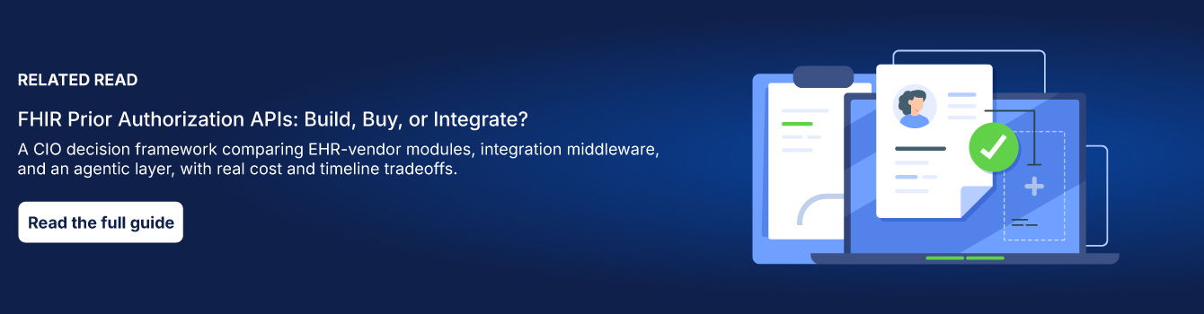 FHIR Prior Authorization APIs: Build, Buy, or Integrate?