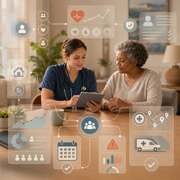 AI-powered healthcare intake and triage with unified patient data, eligibility insights, and predictive care recommendations.