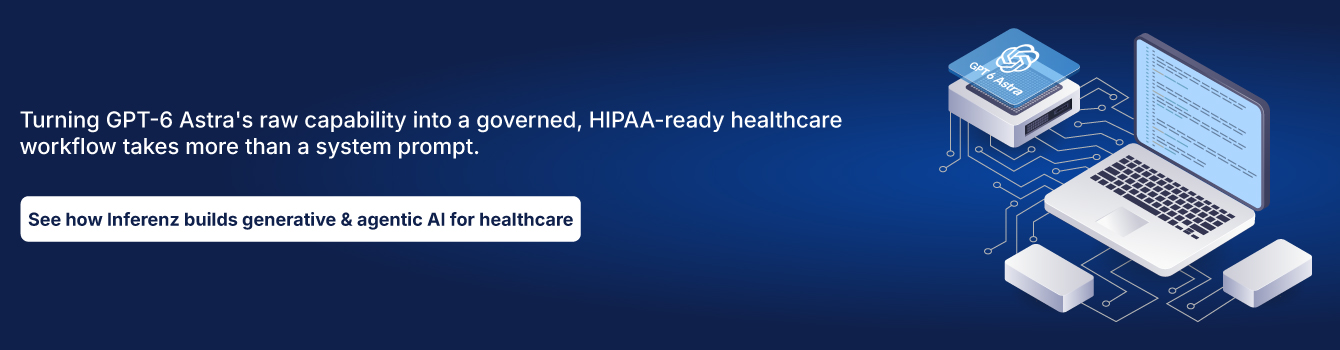 Turning GPT-6 Astra's raw capability into a governed, HIPAA-ready healthcare workflow takes more than a system prompt. 
